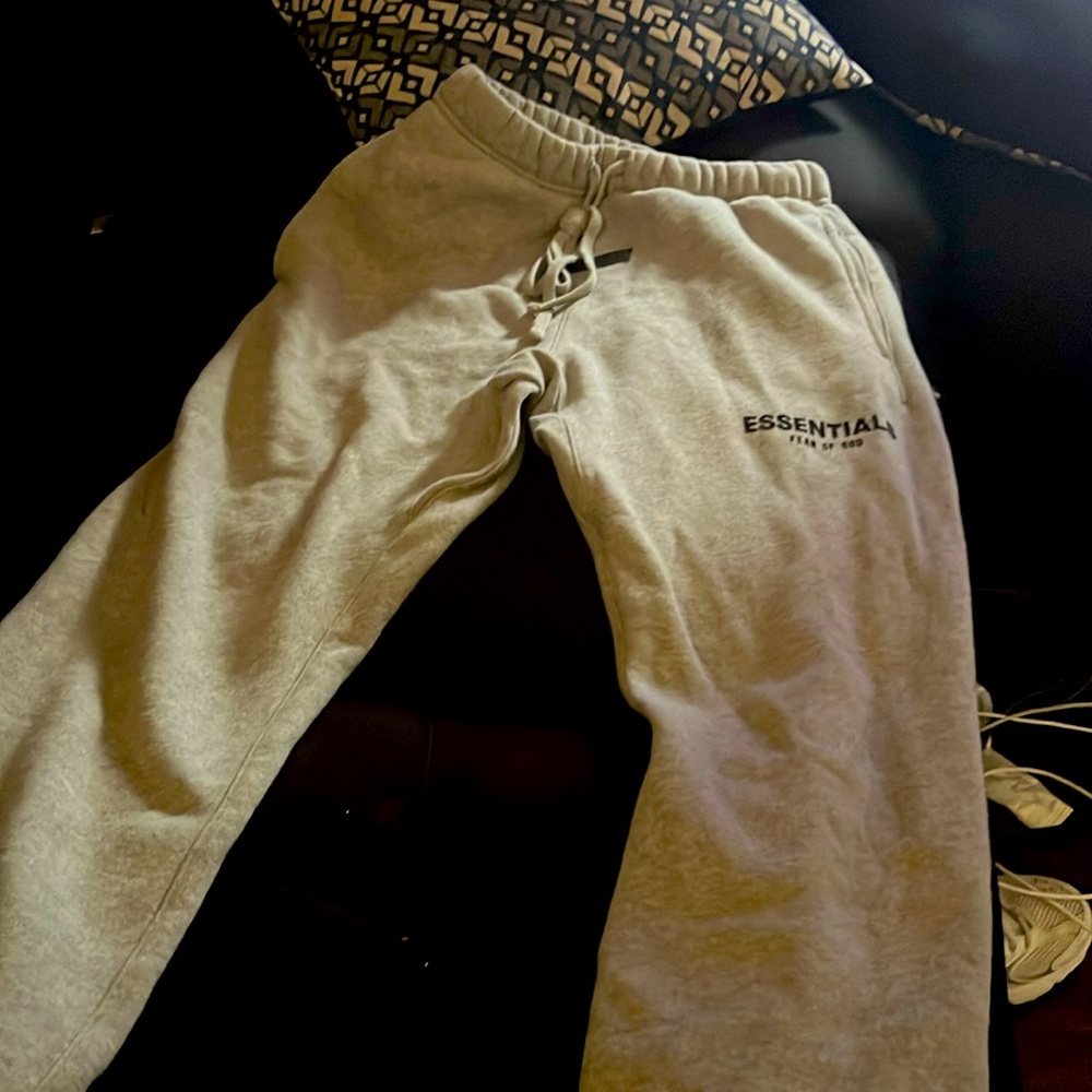 gray essentials pants